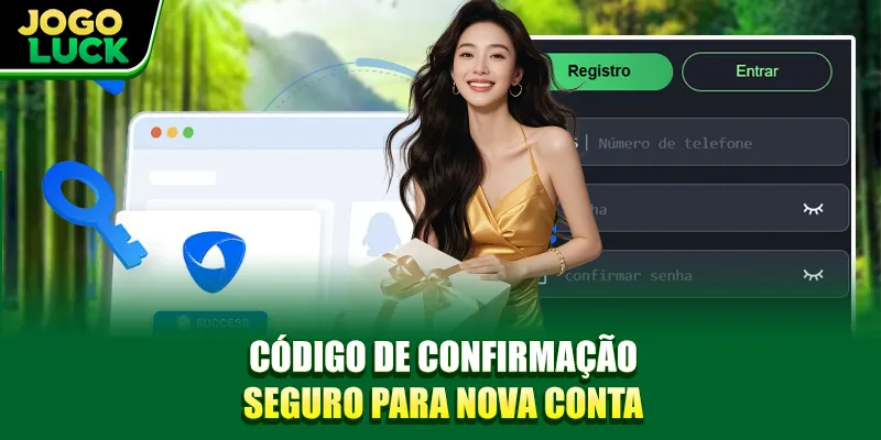 Código de confirmação seguro para nova conta